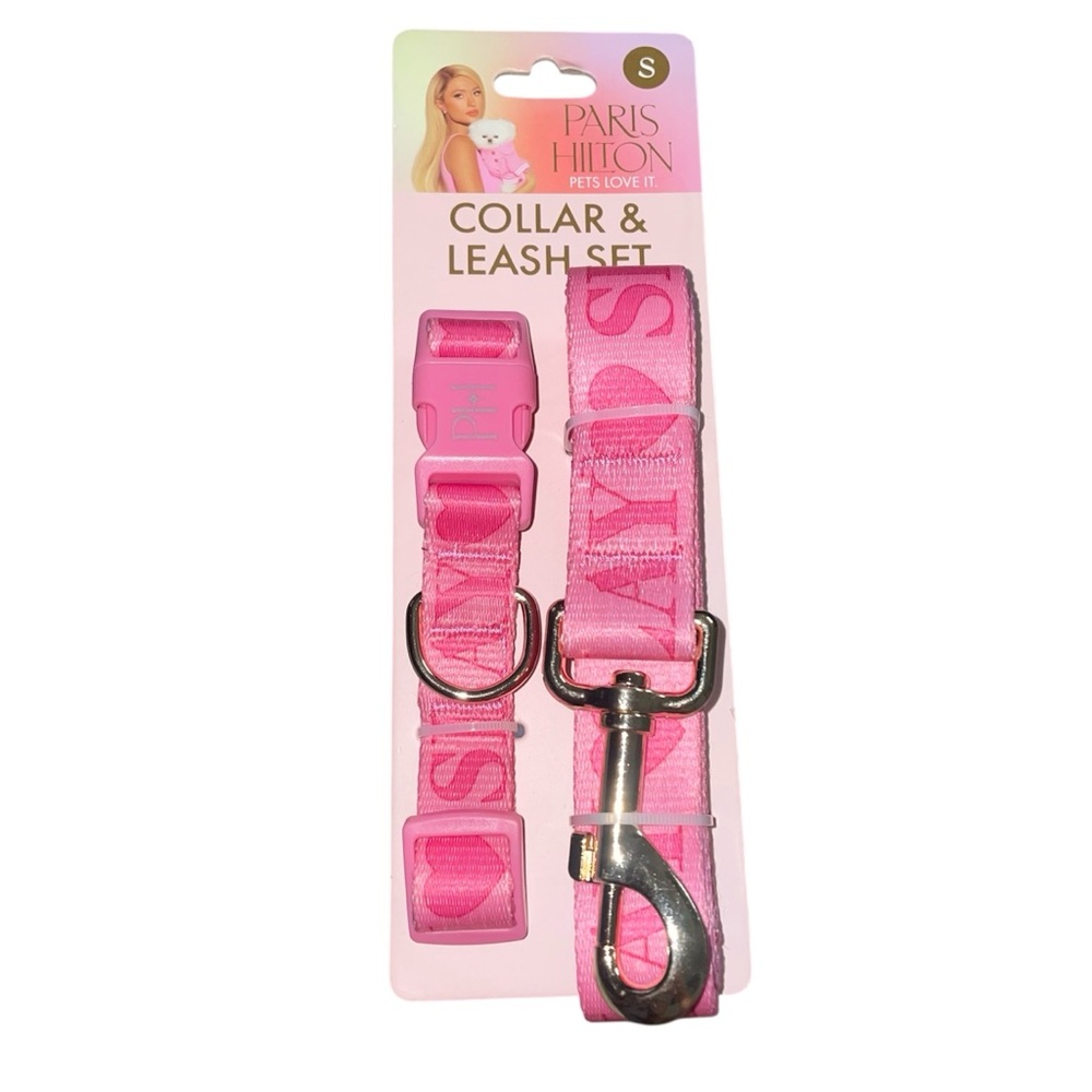 Paris Hilton Slay Pink Dog Leash and Collar